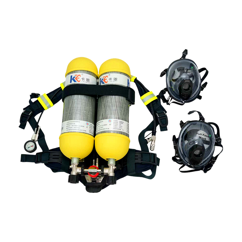 Aparelho respiratório de ar com pressão positiva de fibra de carbono de cilindro duplo RHZK-6.8L