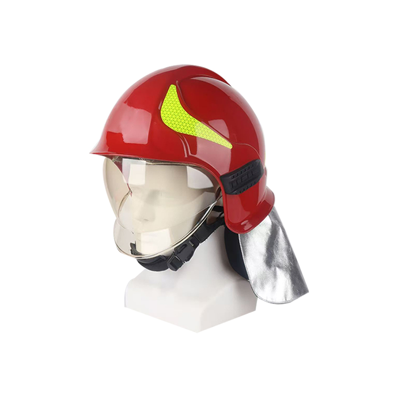 Capacete de combate a incêndio estilo óculos duplos de rosto inteiro